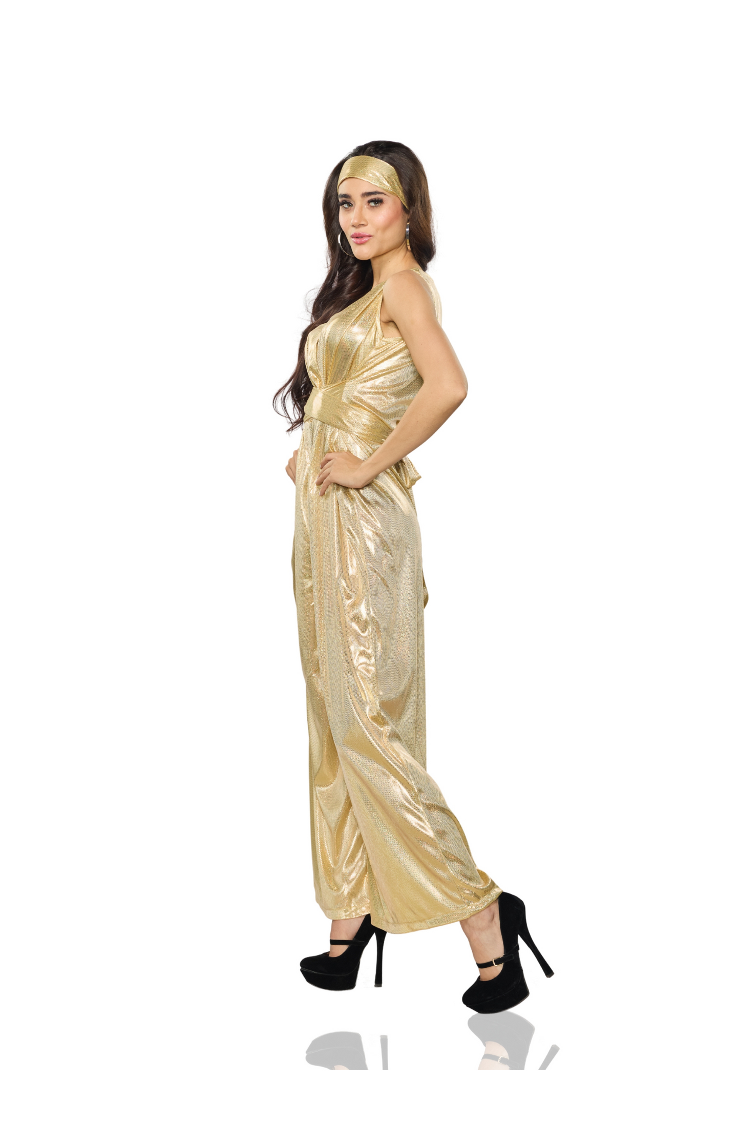 70's Disco Jumpsuit-Gold