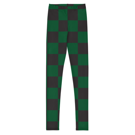 Green Checkers - Youth Leggings