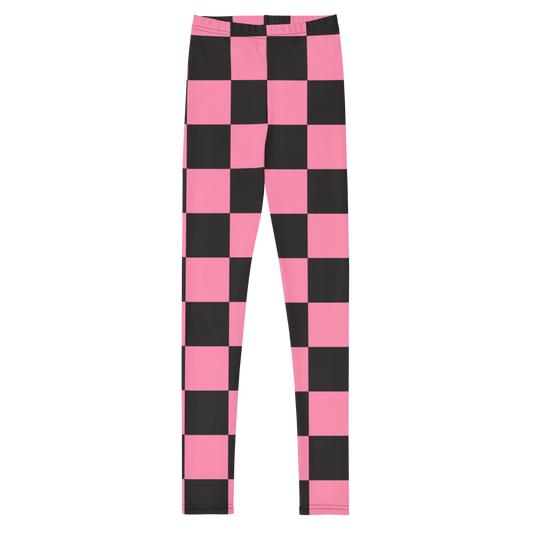 Pink Checker- Youth Leggings