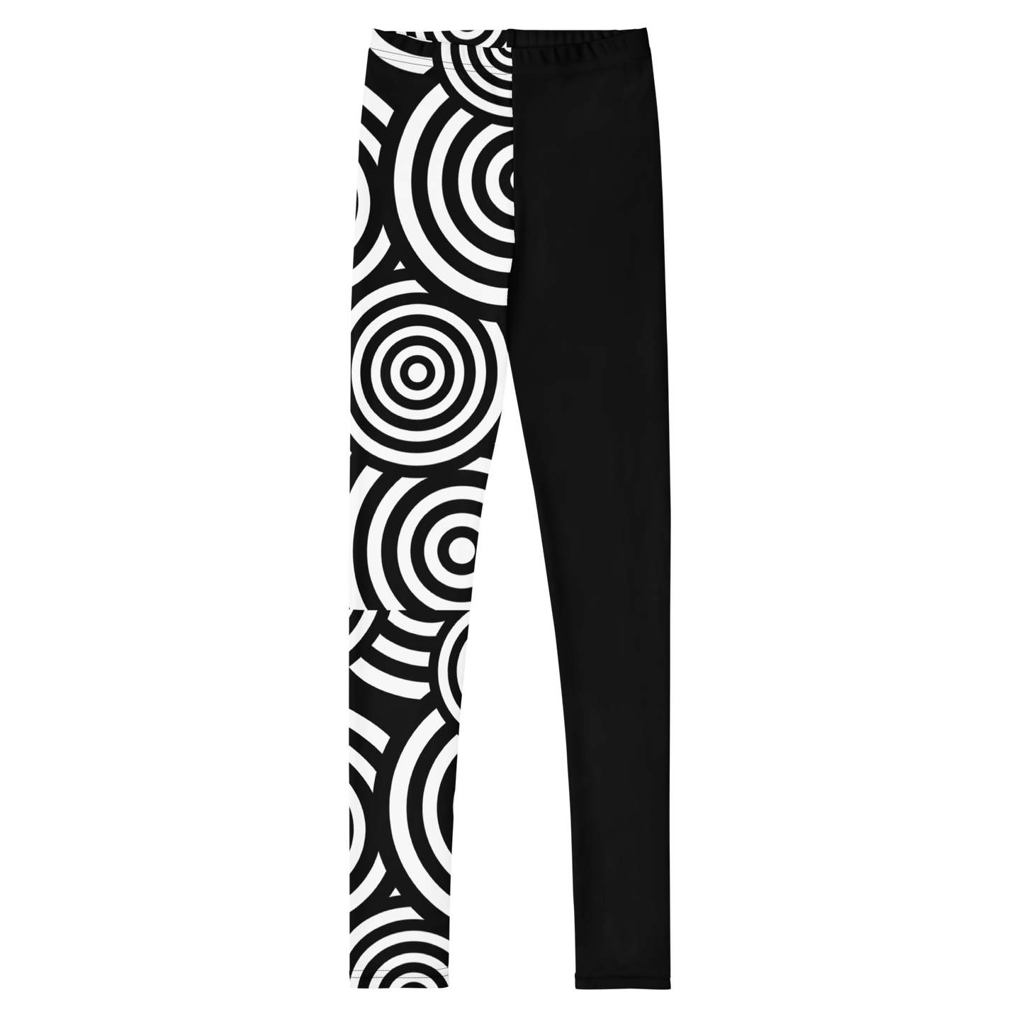 Circle Black & White Youth Leggings