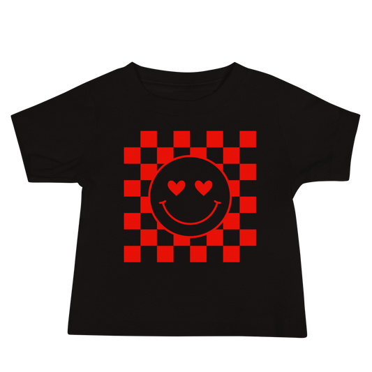 Happy Heart Checkers Baby Tee