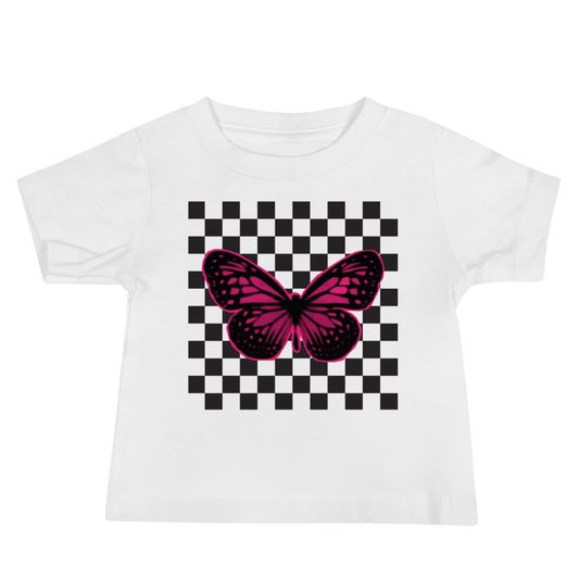 Monarch Checkers Baby Tee