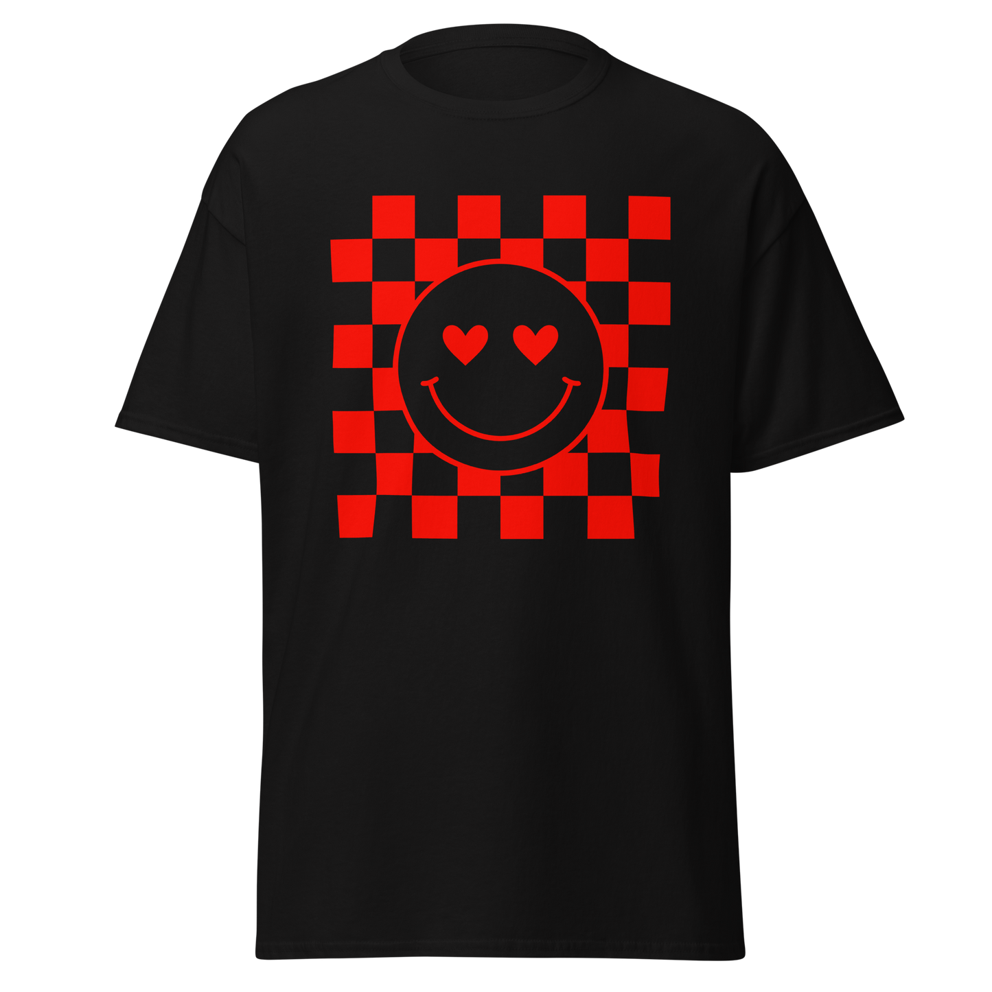 Happy Heart Checkered - Adult Tee