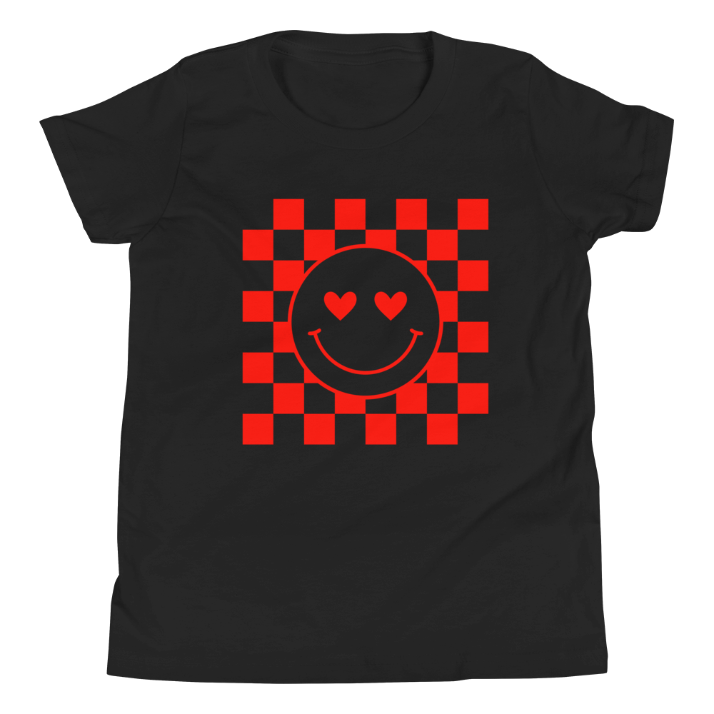 Happy Hearts Checkers Youth Tee