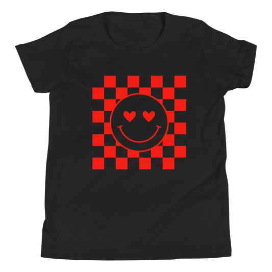 Happy Hearts Checkers Youth Tee